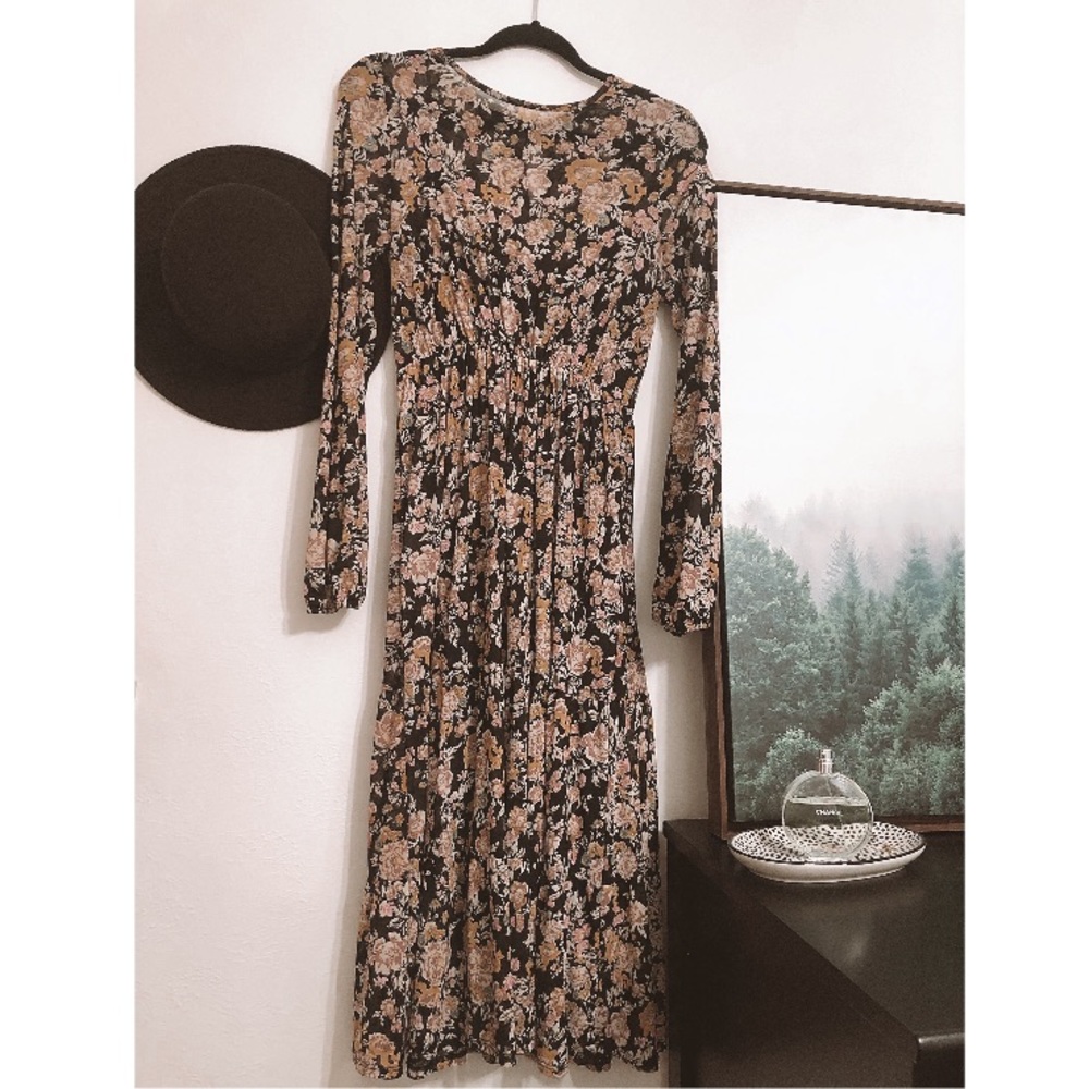 Floral midi length dress